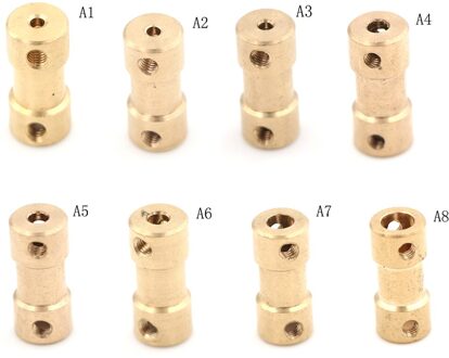1Pcs Messing Flexibele Motor Shaft Koppeling Koppeling Motor Transmissie Connector Aandrijfas 2Mm 5 Connector Boot Rc C22 2mm-5mm A4