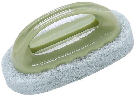 1Pcs Met Handvat Bad Borstel Tegel Borstel Keuken Decontaminatie Borstel Magic Pot Spons Borstel groen