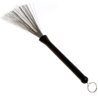 1Pcs Metalen Draad Drum Borstels Cleaning Tool Draagbare Jazz Musical Intrekbare Sticks