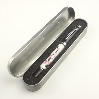 1PCS Metalen Vulpen Chinese Wit Porselein Pruimenbloesem Patroon 0.5mm Inkt Pennen Voor Office levert 1 Pen-1 doos