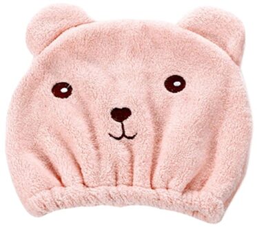 1Pcs Microfiber Haar Tulband Douche Cap Snel Droog Haar Douche Hoed Gewikkeld Handdoek Badmuts Badkamer Accessoires Roze