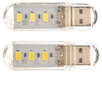 1Pcs Mini 3Leds Usb 5V Led Nachtlampje Bureau Boek Leeslamp Camping Lamp Kinderen voor Mobiele Lader Laptops cold wit