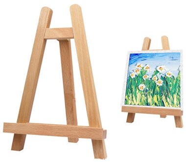 1Pcs Mini Artist Houten Schildersezel Houten Bruiloft Tafel Card Stand Display Houder Voor Party Decoratie Triange Statief Schildersezel 28X19X4.2cm