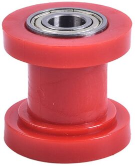 1Pcs Mini Bike Moto 8Mm 10Mm Chain Roller Slider Spanner Wiel Gids Pit Dirt 10mm rood