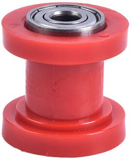 1Pcs Mini Bike Moto 8Mm 10Mm Chain Roller Slider Spanner Wiel Gids Pit Dirt 8mm rood
