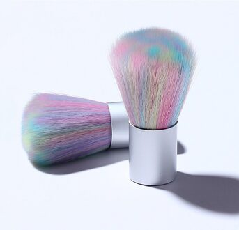 1Pcs Mini Nail Art Borstel Aluminium Nylon Nail Art Stof Borstel Nail Borstel Korte Handvat Uv Gel Nail Art borstel Nail Gereedschap