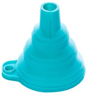 1Pcs Mini Opvouwbare Trechter Silicone Inklapbare Trechter Opvouwbare Draagbare Trechters Worden Opgehangen Huishoudelijke Vloeibare Doseren Keuken Gereedschap blauw