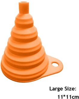 1Pcs Mini Opvouwbare Trechter Silicone Inklapbare Trechter Opvouwbare Draagbare Trechters Worden Opgehangen Huishoudelijke Vloeibare Doseren Keuken Gereedschap groot nee.2