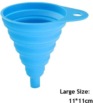 1Pcs Mini Opvouwbare Trechter Silicone Inklapbare Trechter Opvouwbare Draagbare Trechters Worden Opgehangen Huishoudelijke Vloeibare Doseren Keuken Gereedschap groot nee.3