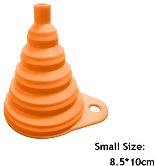 1Pcs Mini Opvouwbare Trechter Silicone Inklapbare Trechter Opvouwbare Draagbare Trechters Worden Opgehangen Huishoudelijke Vloeibare Doseren Keuken Gereedschap klein nee.2