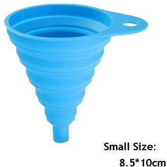 1Pcs Mini Opvouwbare Trechter Silicone Inklapbare Trechter Opvouwbare Draagbare Trechters Worden Opgehangen Huishoudelijke Vloeibare Doseren Keuken Gereedschap klein nee.3