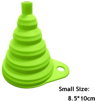 1Pcs Mini Opvouwbare Trechter Silicone Inklapbare Trechter Opvouwbare Draagbare Trechters Worden Opgehangen Huishoudelijke Vloeibare Doseren Keuken Gereedschap klein nee.4