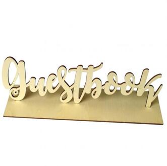 1pcs Mode Houten Boord Holle Vrijstaande Gastenboek Teken Vrijstaande Teken Bruiloft Decoratie DIY