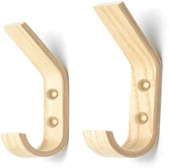 1Pcs Moderne Minimalistische Kapstokken Paskamer Haken Rubber Hout Houten Muur Haken