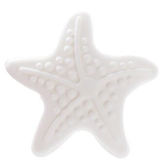 1Pcs Mooie Beschermende Leuke Zeester Lichtgevende Siliconen Deurklink Crash Pad Rubber Kinderen Kids Anti Collision Stop Stok wit