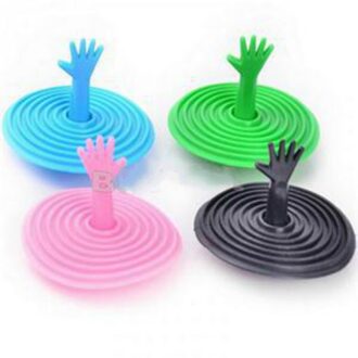 1Pcs Mooie Handvorm Wastafel Plug Water Stekker Rubber Zinken Bad Stop Kleur Willekeurige