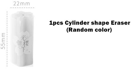 1Pcs Mooie Roze Sakura Bloem Rubber Mini Gum Voor Potlood Schoonmaken Briefpapier Kantoor Schoolbenodigdheden Meisje H6152 willekeurig 1stk Cylinder