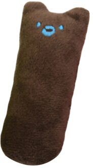 1Pcs Mooie Stijl Interactieve Fancy Kattenkruid Kat Kussen Speelgoed Tanden Slijpen Klauwen Voor Huisdieren Grappig Speelgoed Donkerbruin