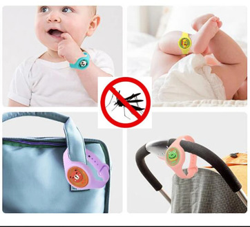 1pcs Mosquito Bracelet Anti Insect Repellent Wristband Mosquito Bracelets Cartoon Watch Flashing Luminous Toys for Baby Protect