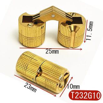 1Pcs Multi-Size Koper Messing Meubels Scharnieren Cilindrische Verborgen Kabinet Verborgen Onzichtbare Deur Doos Scharnieren Voor Hardware 10mm in diameter