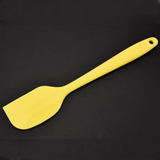 1Pcs Multicolor Food Grade Non Stick Boter Koken Siliconen Spatel Cookie Pastry Schraper Taart Bakken Spatel Siliconen Spatel bakvormen geel