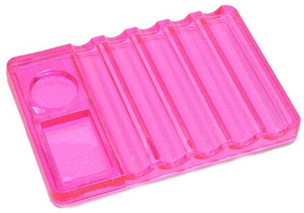 1Pcs Nail Art Schilderen Pen Brush Stand Rack Plastic Borstel Houder Voor Diy Manicure Nagels Carving Tekening Potloden Borstels 5 Kleuren 05