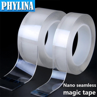 1PCS Nano Double sided adhesive Tape High Viscosity Strong Transparent Magic Glue Waterproof Invisible Universal Thickness 2mm