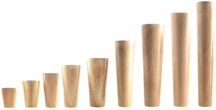 1PCS Natural Solid Wood Furniture Leg Cone Shaped Wooden Carbinet Table Leg 6cm/8cm/10cm/12cm/15cm/18cm/20cm/25cm/30cm