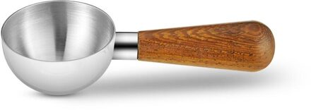 1Pcs Natuurlijke Hout Koffiebonen Lepels Scoop Voor Koffie Thee Kleine Suiker Zout Bestek Houten Lepels Gereedschap Keuken Benodigdheden zilver