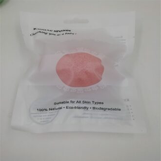 1Pcs Natuurlijke Konjac Cosmetische Puff Bamboe Houtskool Cleanser Spons Make Facial Cleaning Tool Smooth Beauty Essentiële Konnyaku rood