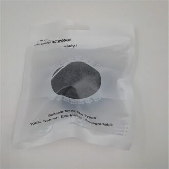 1Pcs Natuurlijke Konjac Cosmetische Puff Bamboe Houtskool Cleanser Spons Make Facial Cleaning Tool Smooth Beauty Essentiële Konnyaku zwart