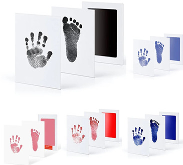 1Pcs Non-Toxic Baby Newborn Hand Footprint Photo Fram Cute Cartoon Baby Handprint Footprint Kits Baby Toddler Souvenirs
