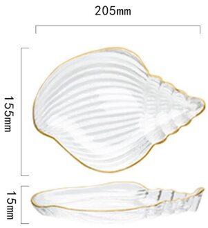 1Pcs Ocean Glazen Plaat Fruitschaal Huishouden Snoep Plaat Zeester Shell Plaat Droog Fruitschaal Dessert Plaat Slakom gerechten 3