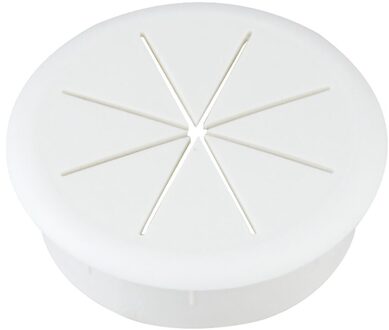 1Pcs Office Meubels Accessoires 50Mm/60Mm Computer Bureau Lijn Gat Cover Abs Plastic Acht Bloemblaadje Threading box Cover wit / 60mm