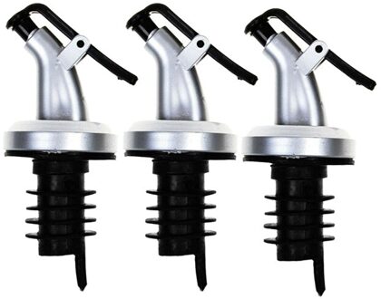 1Pcs Oil Bottle Stopper Lock Plug Seal Leak-proof Food Grade Rubber Nozzle Sprayer Liquor Dispenser Wine Pourer Kitchen Bar Tool 3stk