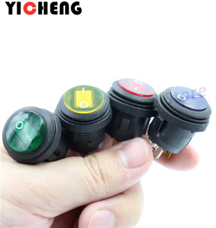1Pcs on / off SPST Round waterproof boat LED rocker switchlight 12V 220V power button switch on off on тумблер лодка