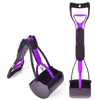 1pcs Opvouwbaar 30/60cm Hond Pooperscoopers Portable Huisdier Puppy Kat Kak Scoop Cleaner Pick Up Afval hond Levert paars m
