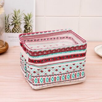 1Pcs Opvouwbare Desktop Opslag Mand Diversen Opbergdoos Ondergoed Cosmetische Organizer Sieraden Sjaal Sokken Opslag Mand Zakken Country stijl 1stk