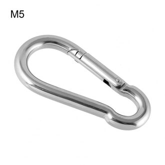 1Pcs Outdoor Klimmen Rvs Gesp Karabijnhaak Survial Sleutelhanger Klim Haak Clip Rugzak Gesp Sleutelhanger M5