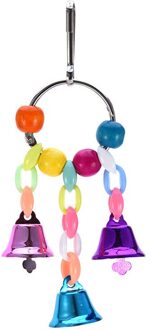 1Pcs Papegaaien Speelgoed En Vogel Accessoires Voor Huisdier Speelgoed Swing Stand Budgie Parkiet Kooi Afrikaanse Grey Vogel Prachtige Kleur bel Speelgoed