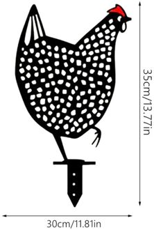 1Pcs Pasen Kip Plasctic Hen Voor Pasen Tuinieren Ornamenten Kip Yard Art Tuinbeelden Achtertuin Gazon Outdoor Decor 02