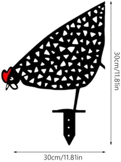1Pcs Pasen Kip Plasctic Hen Voor Pasen Tuinieren Ornamenten Kip Yard Art Tuinbeelden Achtertuin Gazon Outdoor Decor 03