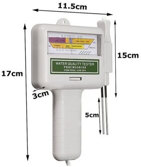 1Pcs PC-101 Ph Meter CL2 Chloor Water Quality Tester Draagbare Huis Zwembad Spa Aquarium Ph Test Monitor Wit