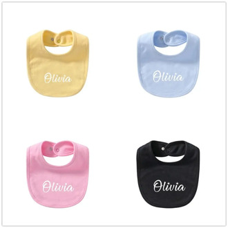 1pcs Personalized Name Newborn Baby Boys Girls Feeding Smock Baby Shower Gifts Baby Bibs Custom Baby Eating Accessory Baby Stuff