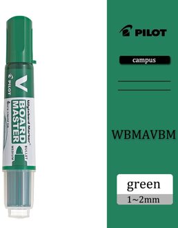 1Pcs Pilot Rechte Vloeibare Uitwisbare Whiteboard Marker WBMAVBM-M Grote Capaciteit Vervangbare Inkt Voor Soepele Schrijven groen