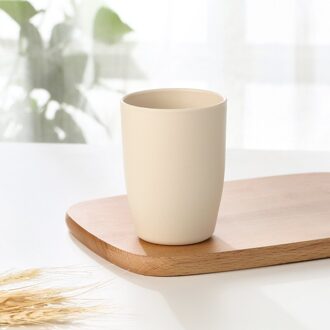 1PCS Plain Milieuvriendelijke Creatieve Dikke Circulaire Water Cups Tandenborstelhouder PP Cup Spoelen Cup Wassen Tand Mok Badkamer Sets Donker Kaki