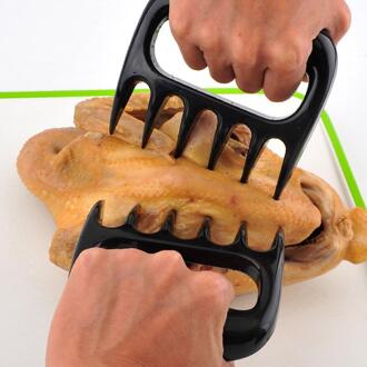 1Pcs Plastic Beer Klauwen Barbecue Vork Handvat Vlees Verdeeld Scheuren Flesh Scheuren Multifunctionele Vlees Versnipperen Varkensvlees Klem Bbq Tool
