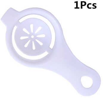1Pcs Plastic Ei Separator Wit Yolk Sifting Filter Huis Keuken Accessoires Koken Gereedschap Keuken Gadgets En Accessoires 1stk wit