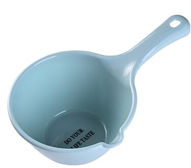 1Pcs Plastic Lepel Verdikte Water Scoop Keuken Lange Handvat Water Lepel Gebruikt Voor Keuken Accessoires Babybadkamer Gadgets Blauw