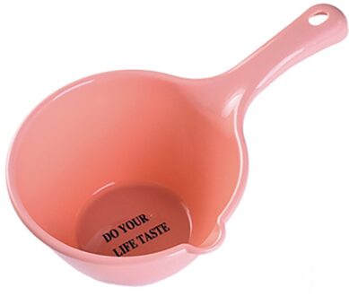 1Pcs Plastic Lepel Verdikte Water Scoop Keuken Lange Handvat Water Lepel Gebruikt Voor Keuken Accessoires Babybadkamer Gadgets Roze